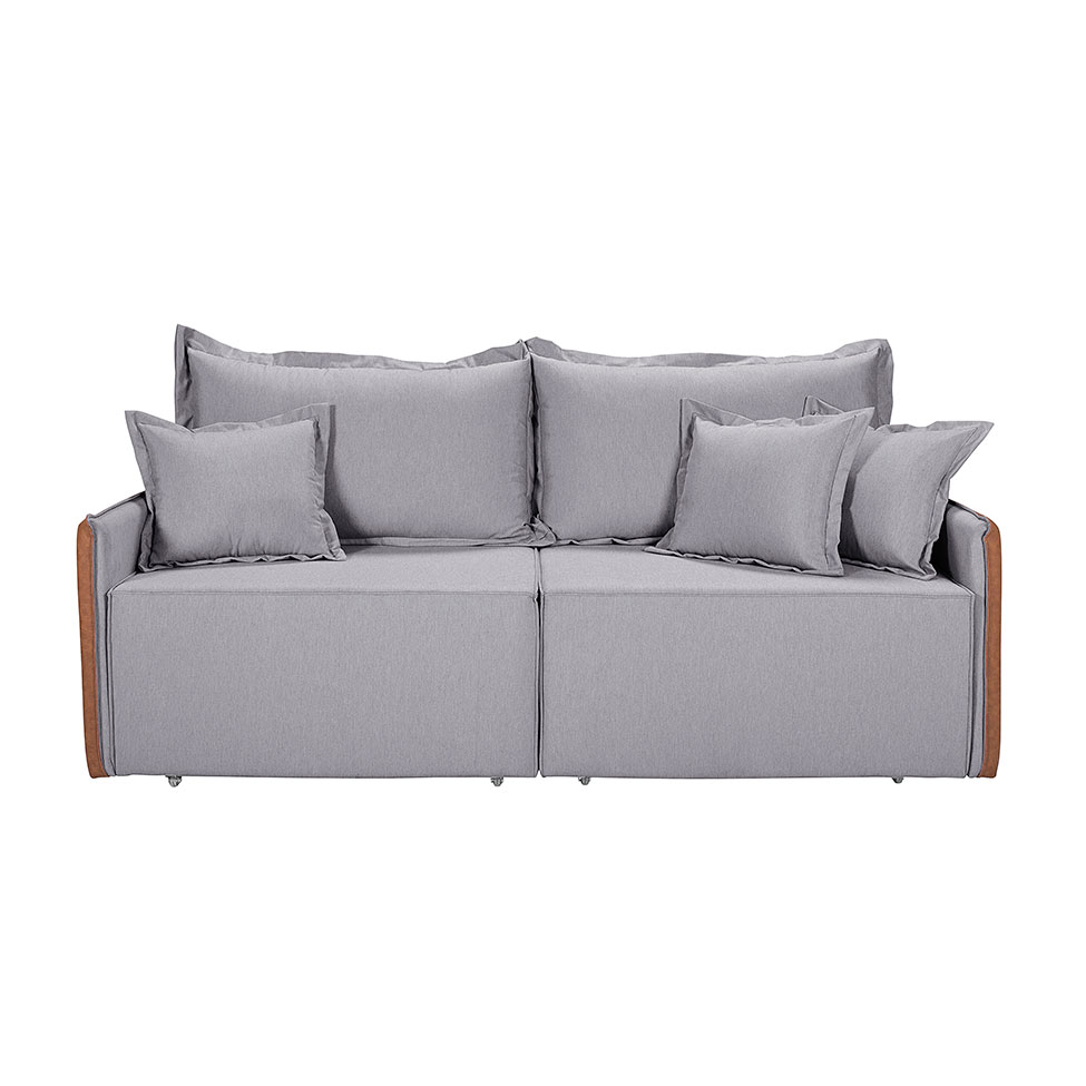 Sofá 3 Lugares Retrátil Bali Linho Cinza 200 cm