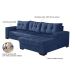 Sofá 5 Lugares Bia com Chaise Direito Suede Azul Marinho