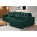 Sofá 5 Lugares Bia com Chaise Direito Suede Verde