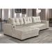 Sofá 5 Lugares Dijon com Chaise Esquerdo e Entrada USB Suede Areia