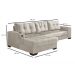 Sofá 5 Lugares Dijon com Chaise Esquerdo e Entrada USB Suede Areia