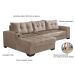 Sofá 5 Lugares Dijon com Chaise Esquerdo e Entrada USB Suede Chocolate