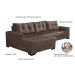 Sofá 5 Lugares Dijon com Chaise Esquerdo e Entrada USB Suede Marrom