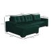Sofá 5 Lugares Dijon com Chaise Esquerdo e Entrada USB Suede Verde