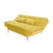 Sofá-Cama 3 Lugares Casal Pratic Suede Liso Amarelo