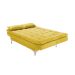 Sofá-Cama 3 Lugares Casal Pratic Suede Liso Amarelo