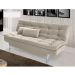 Sofá-Cama 3 Lugares Casal Pratic Suede Liso Areia