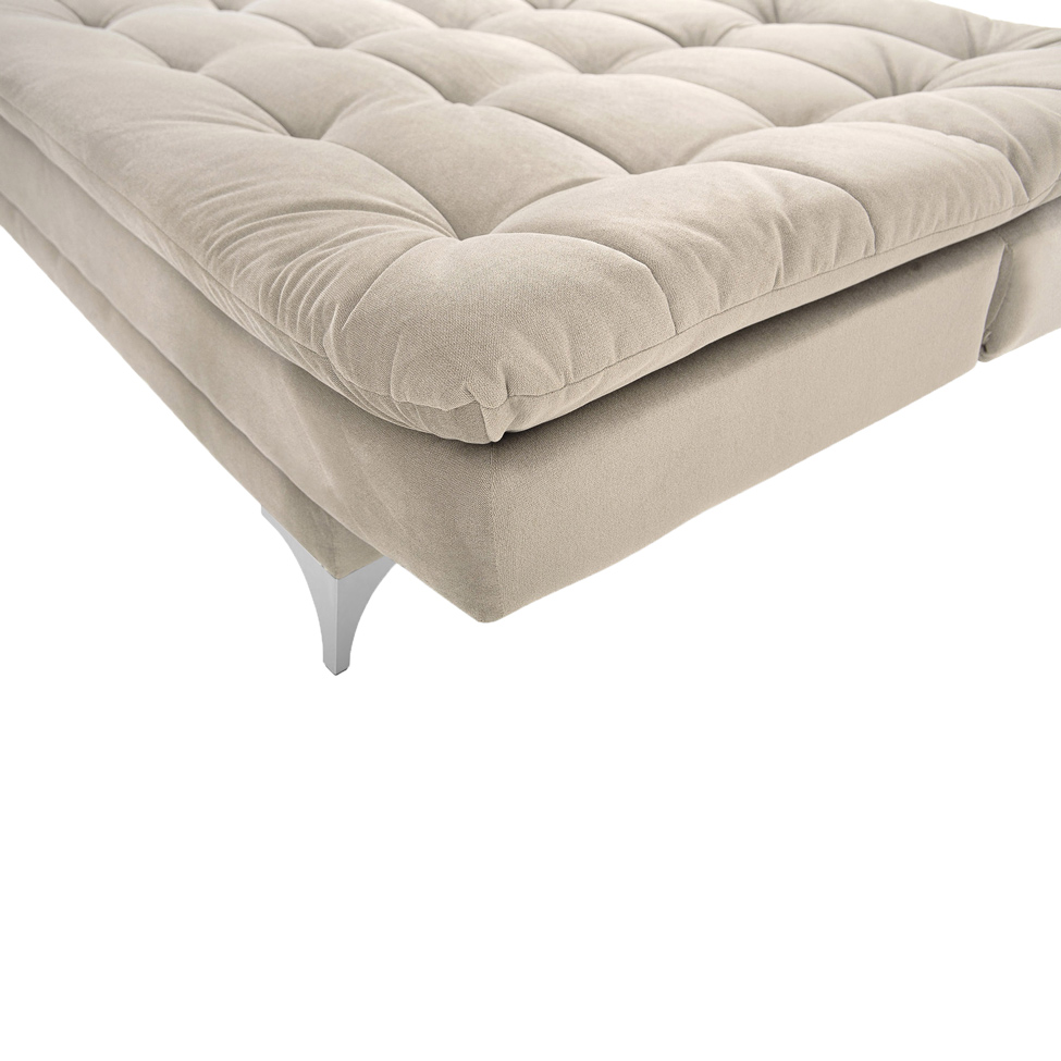 Sofá-Cama 3 Lugares Casal Pratic Suede Liso Areia
