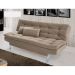 Sofá-Cama 3 Lugares Casal Pratic Suede Liso Chocolate