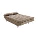 Sofá-Cama 3 Lugares Casal Pratic Suede Liso Chocolate