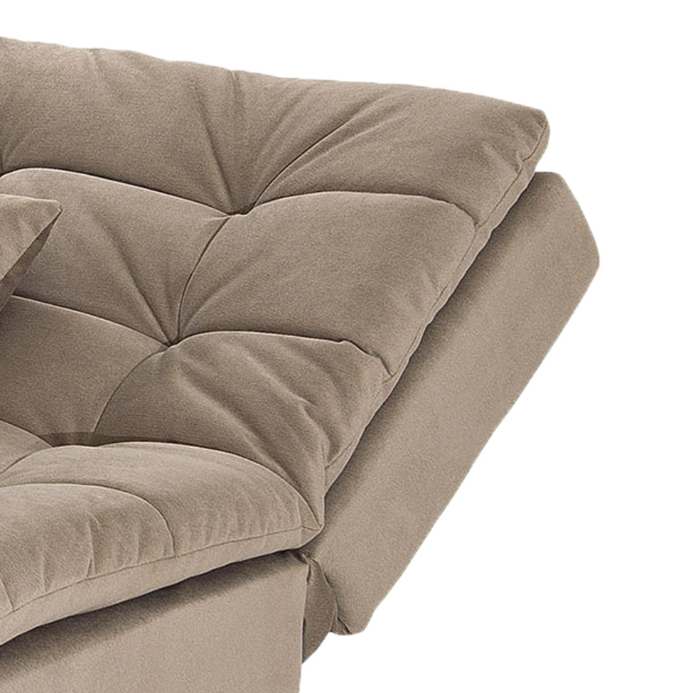 Sofá-Cama 3 Lugares Casal Pratic Suede Liso Chocolate