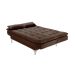 Sofá-Cama 3 Lugares Casal Pratic Suede Liso Marrom