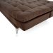 Sofá-Cama 3 Lugares Casal Pratic Suede Liso Marrom