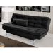 Sofá-Cama 3 Lugares Casal Pratic Suede Liso Preto