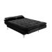 Sofá-Cama 3 Lugares Casal Pratic Suede Liso Preto