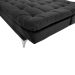 Sofá-Cama 3 Lugares Casal Pratic Suede Liso Preto