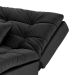 Sofá-Cama 3 Lugares Casal Pratic Suede Liso Preto