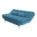 Sofá-Cama 3 Lugares Casal Pratic Suede Liso Turquesa