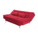 Sofá-Cama 3 Lugares Casal Pratic Suede Liso Vermelho
