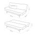 Sofá-Cama 3 Lugares Casal Versátil Veludo Liso Cinza