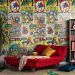 Sofá-Cama 3 Lugares Casal Versátil Veludo Liso Vermelho