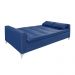 Sofá Cama 3 Lugares Facility Reclinável Veludo Liso Azul Marinho - Império Estofados 