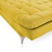 Sofá Cama 3 Lugares Pratic Veludo Liso Amarelo - Império Estofados 
