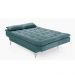 Sofá Cama 3 Lugares Pratic Veludo Liso Azul Turqueza - Império Estofados