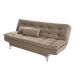 Sofá Cama 3 Lugares Pratic Veludo Liso Chocolate - Império Estofados 