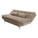 Sofá Cama 3 Lugares Pratic Veludo Liso Chocolate - Império Estofados 