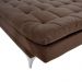 Sofá Cama 3 Lugares Pratic Veludo Liso Marrom - Império Estofados 
