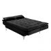 Sofá Cama 3 Lugares Pratic Veludo Liso Preto - Império Estofados 