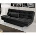 Sofá Cama 3 Lugares Pratic Veludo Liso Preto - Império Estofados 