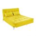 Sofá Cama 3 Lugares Versátil Veludo Liso Amarelo - Império Estofados 