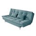 Sofá Cama 3 Lugares Versátil Veludo Liso Azul Turqueza - Império Estofados 