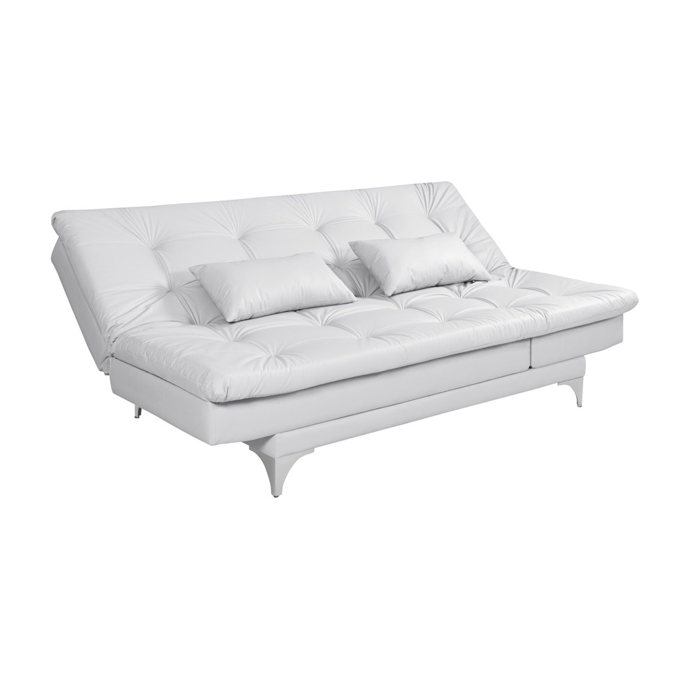 Sofá-Cama Casal 3 Lugares Versátil Branco