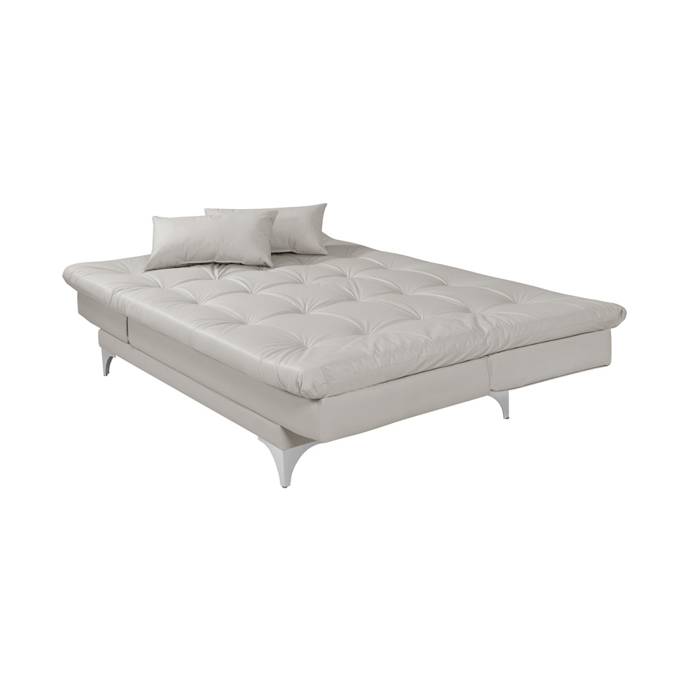 Sofá-Cama Casal 3 Lugares Versátil Gelo