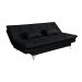 Sofá-Cama Casal 3 Lugares Versátil Preto