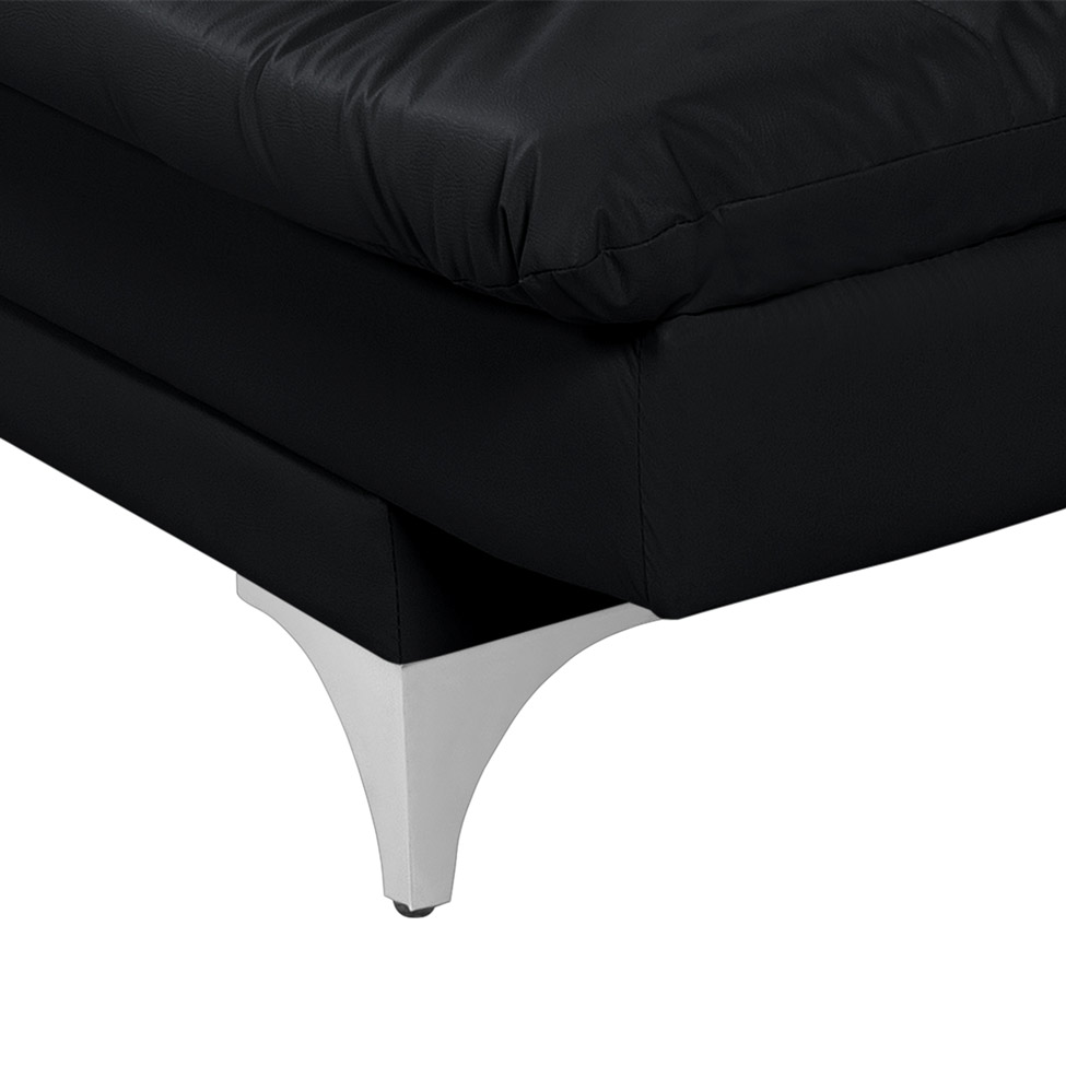Sofá-Cama Casal 3 Lugares Versátil Preto