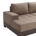 Sofá de Canto 2 Lugares com Chaise Esquerdo Patrícia Suede Chocolate