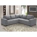 Sofá de Canto 4 Lugares Patrícia Suede Cinza