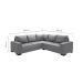 Sofá de Canto 4 Lugares Patrícia Suede Cinza