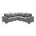 Sofá de Canto 4 Lugares Patrícia Suede Cinza