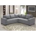 Sofá de Canto 4 Lugares Patrícia Suede Cinza