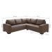 Sofá de Canto 4 Lugares Patrícia Suede Marrom