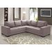 Sofá de Canto 4 Lugares Patrícia Suede Marrom Claro