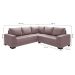 Sofá de Canto 4 Lugares Patrícia Suede Marrom Claro