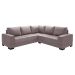 Sofá de Canto 4 Lugares Patrícia Suede Marrom Claro