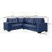Sofá de Canto 5 Lugares Bia Suede Azul Marinho