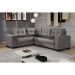 Sofá de Canto 5 Lugares Bia Suede Cinza